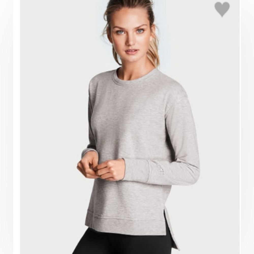 Victoria Sport Gray Sweatshirt with keyhole back
